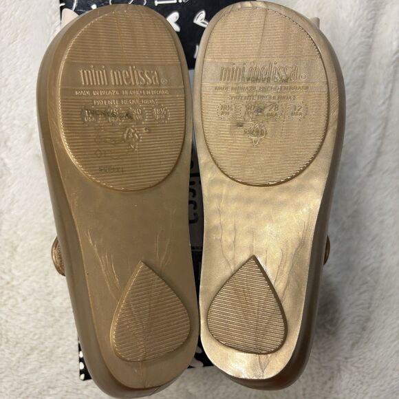 Mini Melissa Ultragirl Sweet III Mary Jane Shoes Size 12 Beige New With Box - Picture 5 of 6
